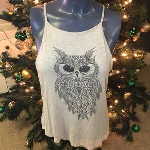 Cream/off white owl tank top